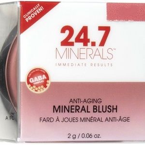 (LOT OF 2) 24.7 Minerals Anti-Aging Mineral Blush *MAUVE* 0.06 oz./2g.